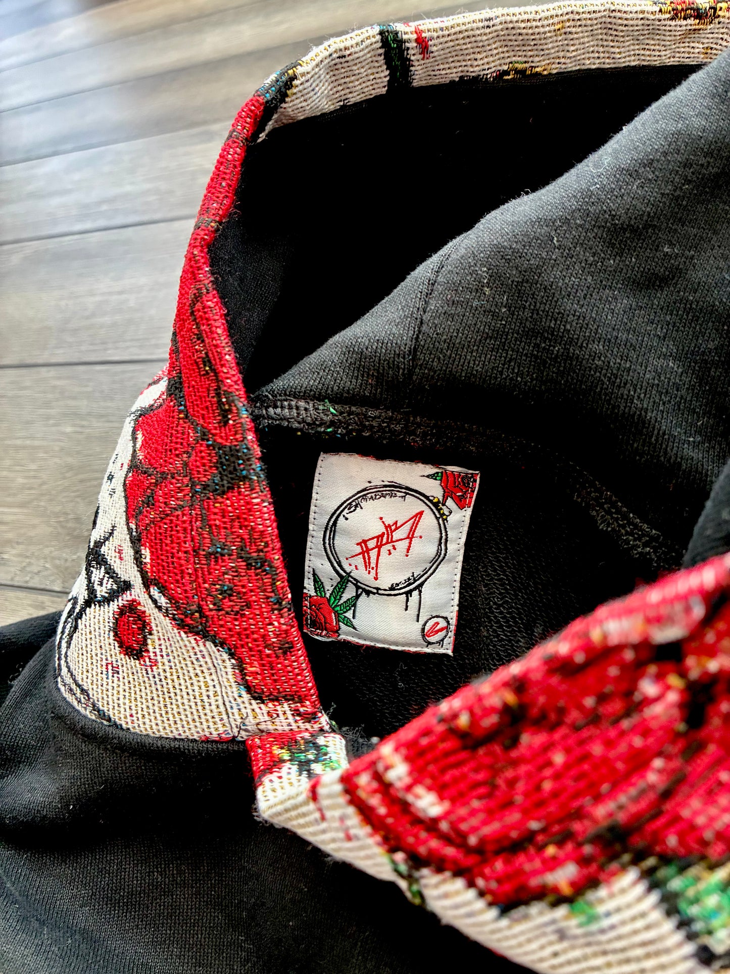 Aaron Brooks’ “Buds & Bees” Woven Stitched Streetwear Hoodie