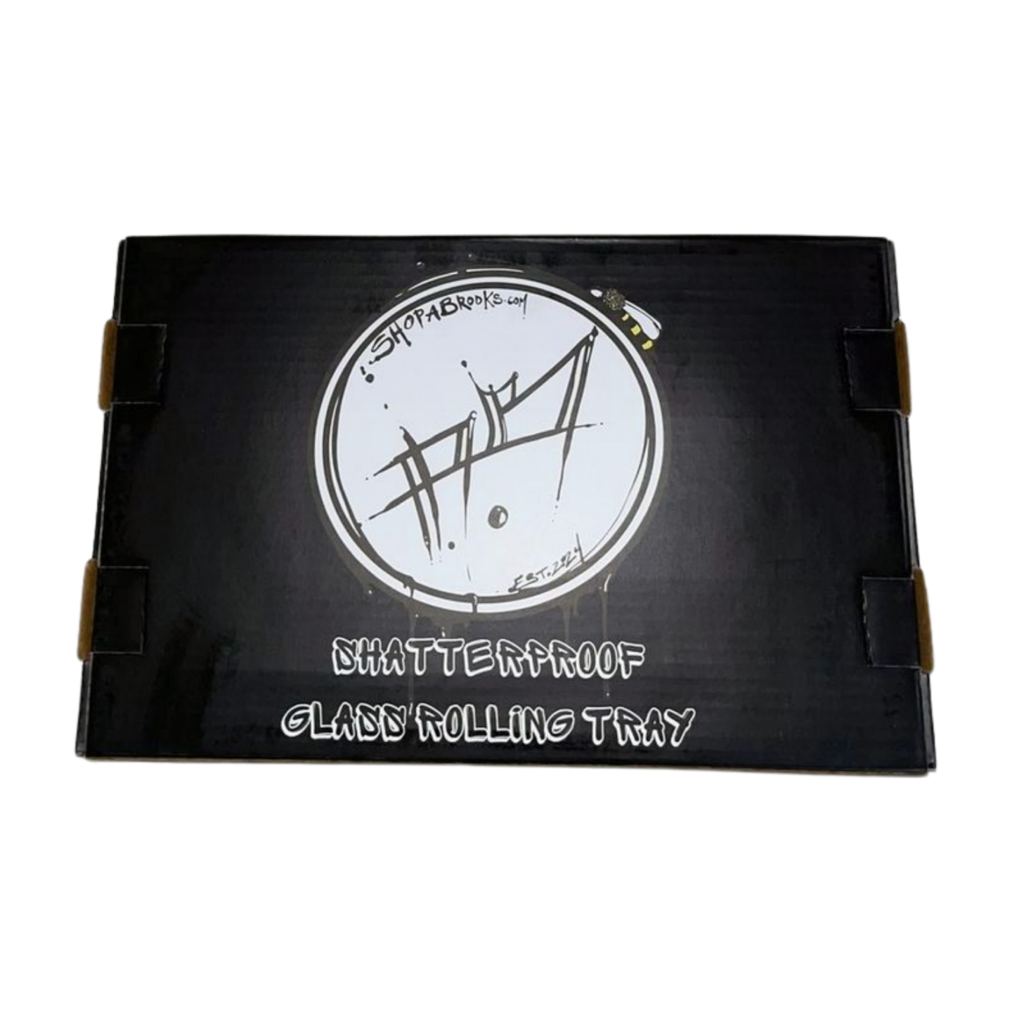 “AB Team” Shatterproof Glass Tray