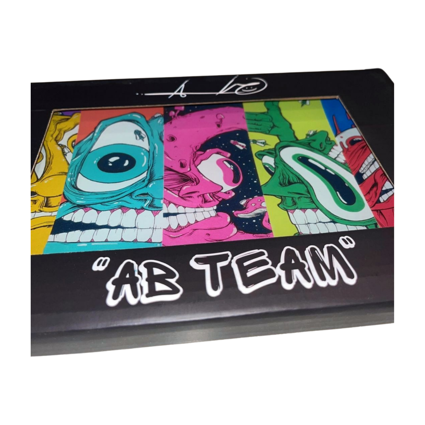 “AB Team” Shatterproof Glass Tray