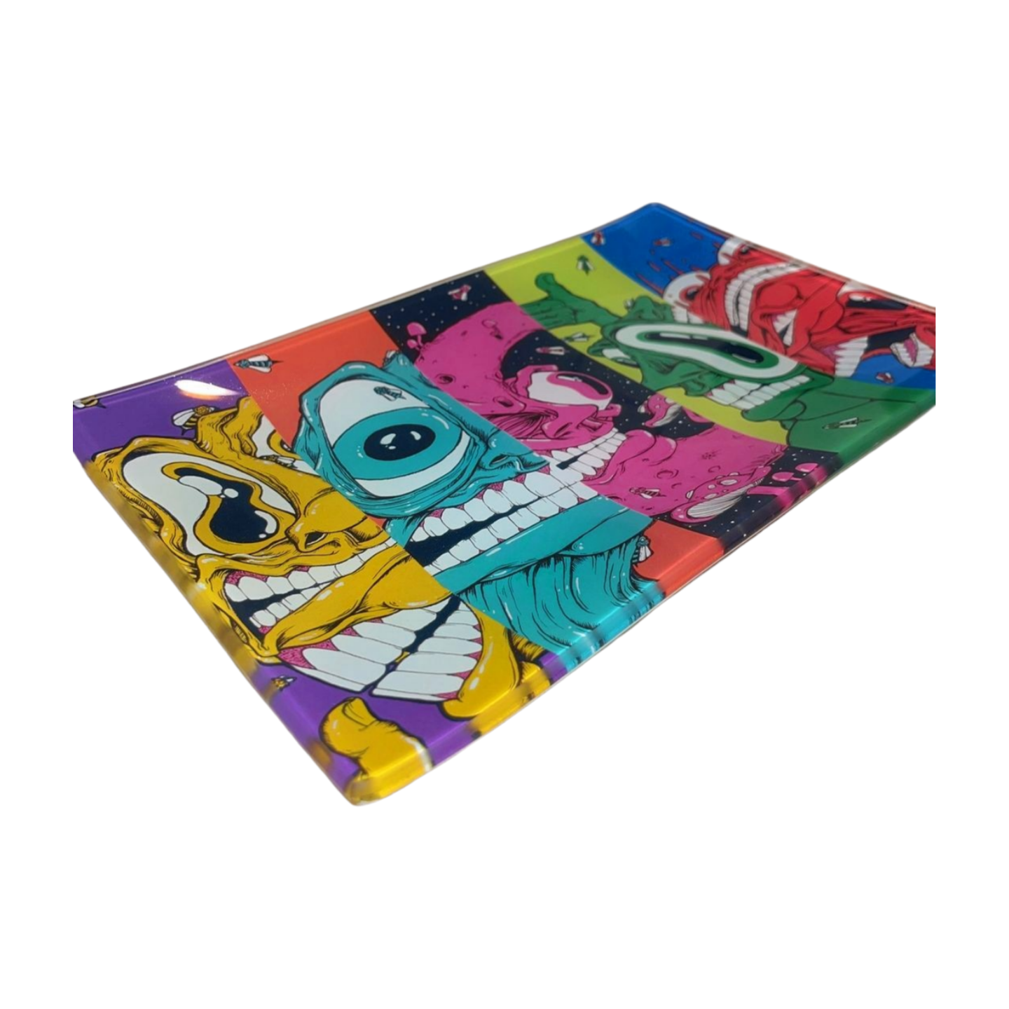 “AB Team” Shatterproof Glass Tray