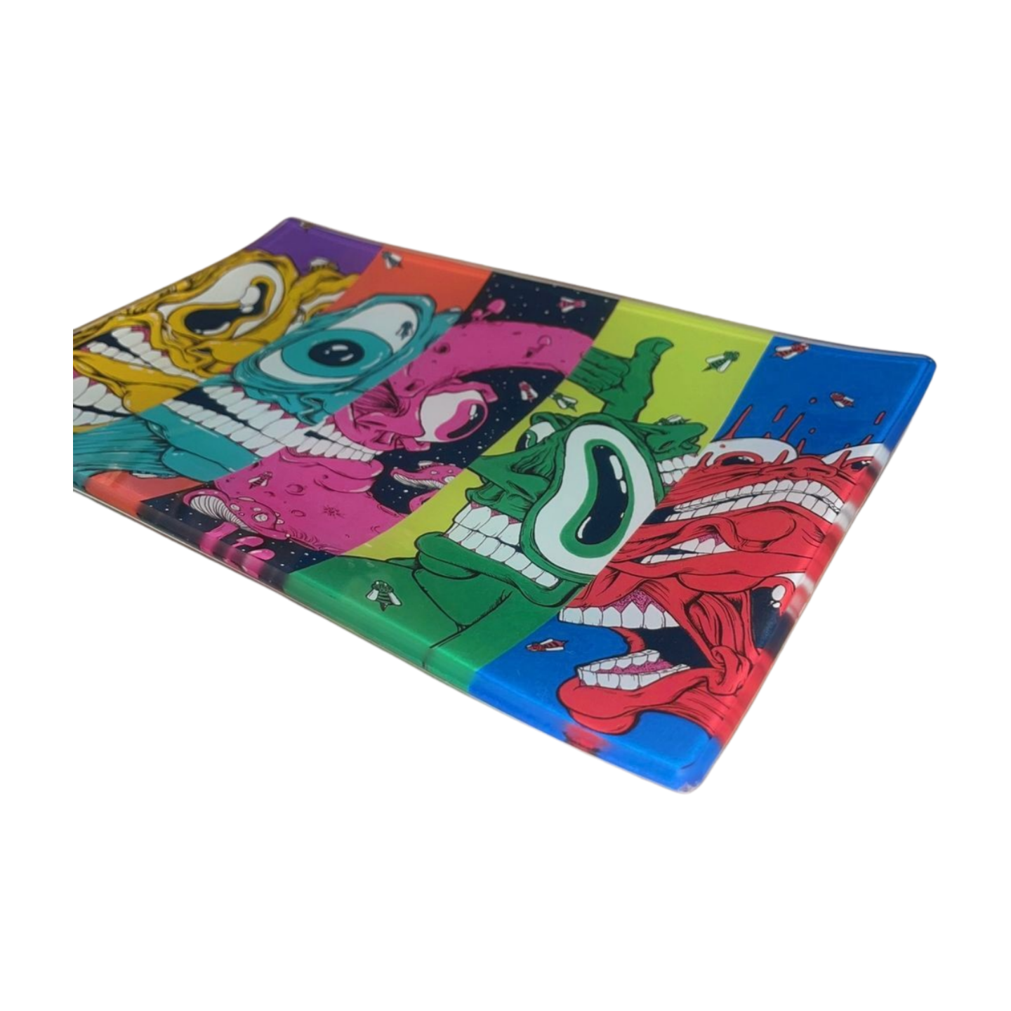 “AB Team” Shatterproof Glass Tray