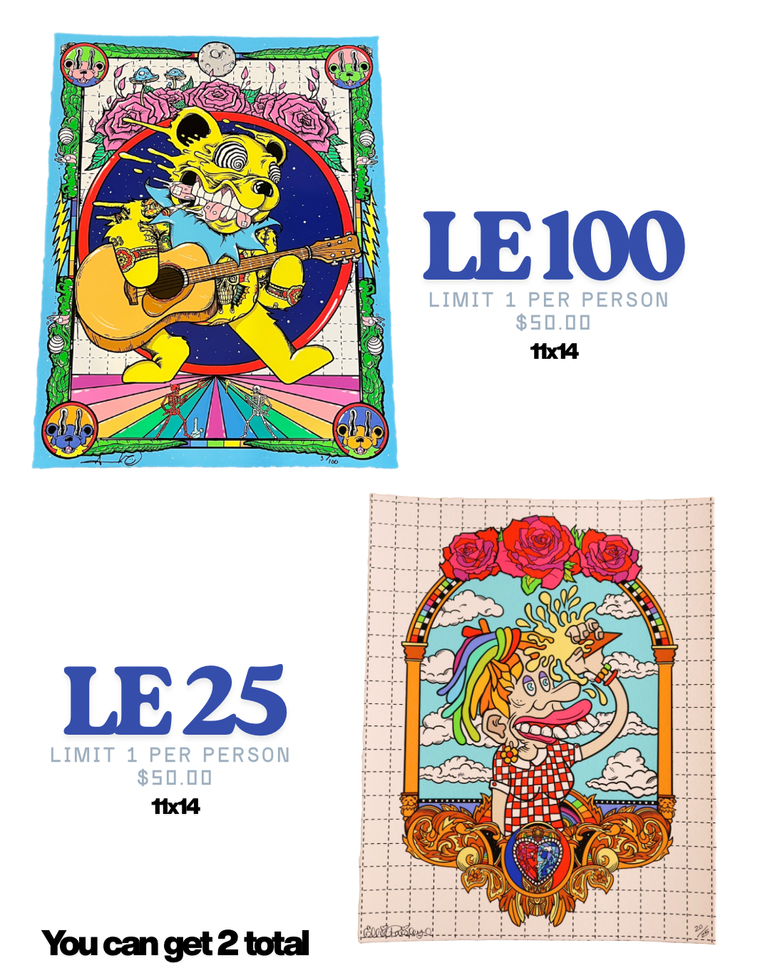 Dead 60 Limited Edition Giclee Print: Featuring Aaron Brooks & Ellie Paisley