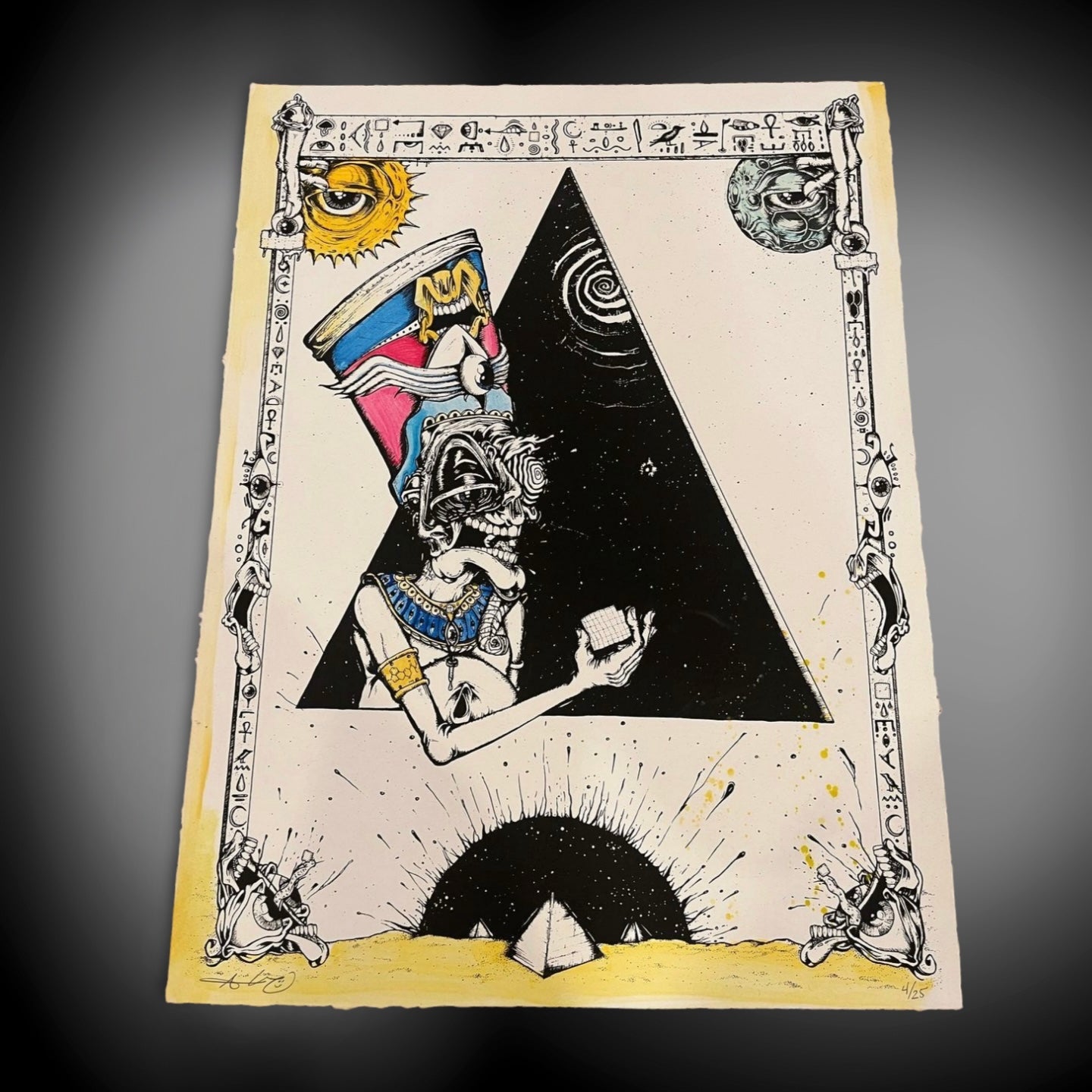 “Fluff Pharaoh” Embellished Print
