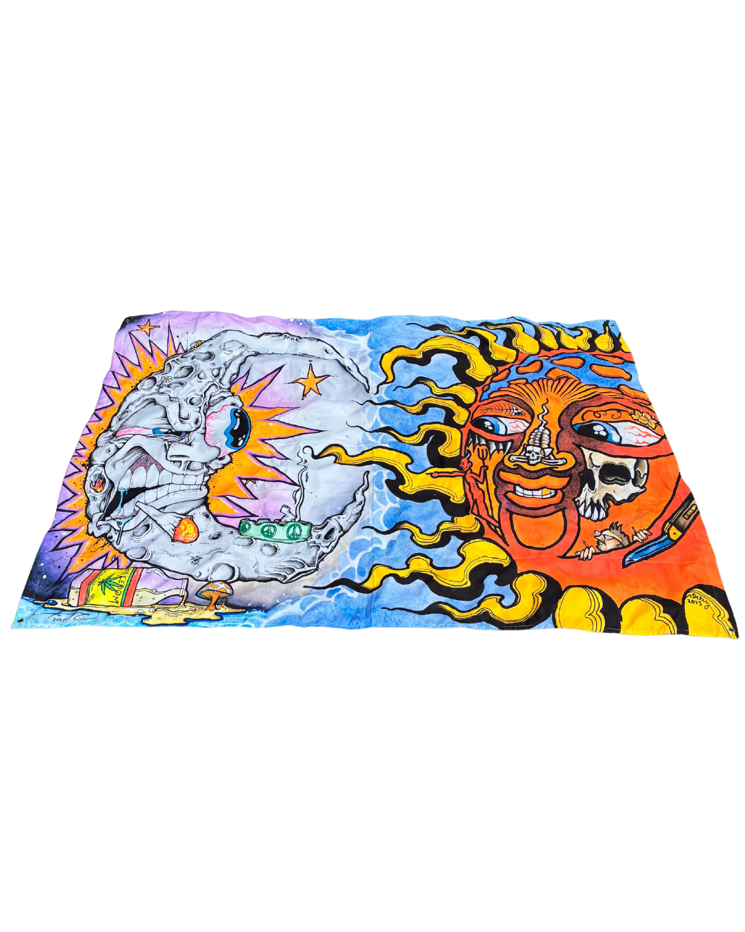 Smoke 2” – Aaron Brooks x Opie Ortiz UV Reactive Tapestry (Limited