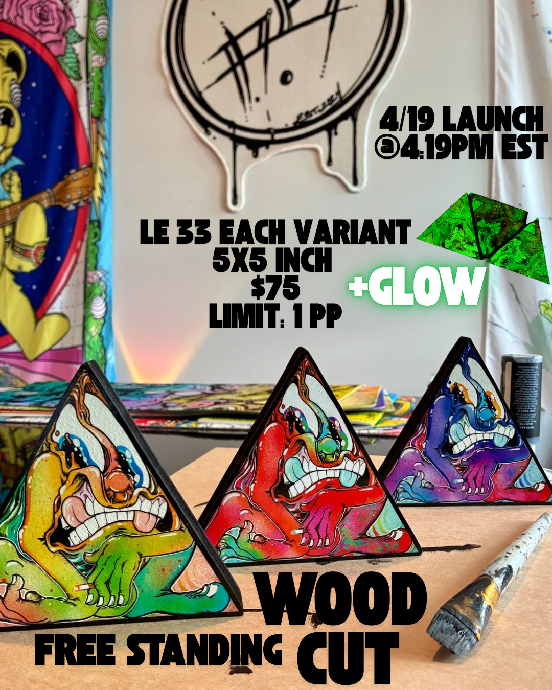 Wood Cut - Free Standing “Get in where you fit in” Limited Edition Collection