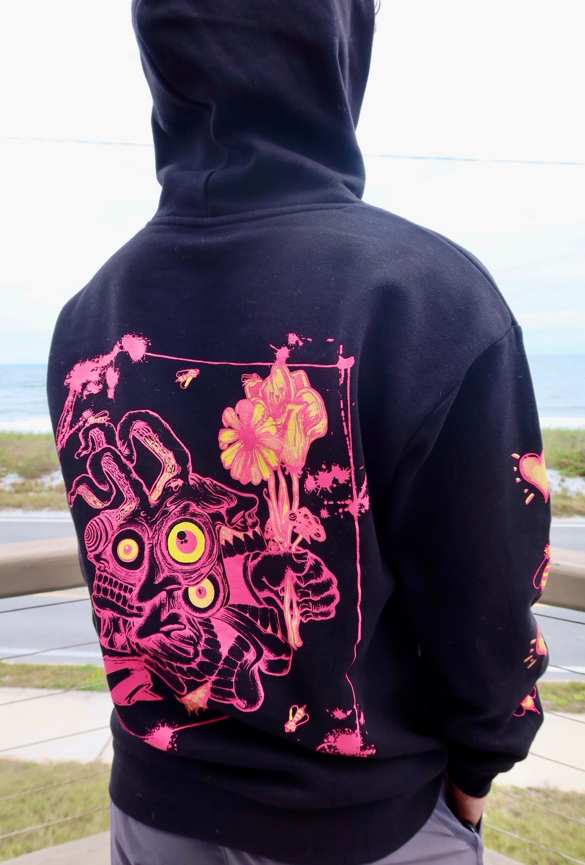 “Bee Mine” Premium Heavyweight Streetwear Hoodie – Graphic Art Hoodie by Aaron Brooks
