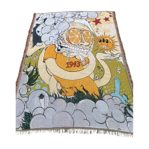 “Orange Sunshine” Woven Blanket