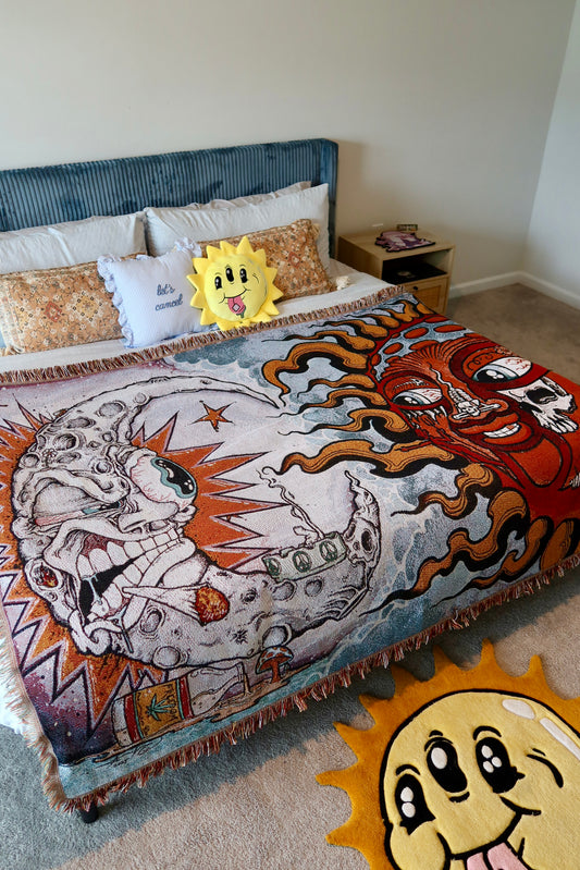 “Smoke 2” – Aaron Brooks x Opie Ortiz Fully Woven Blanket (Limited Edition)