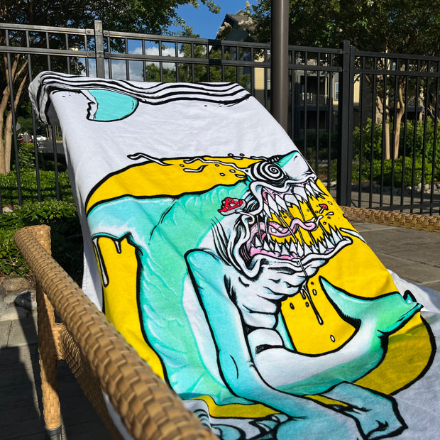 Aaron Brooks’ “Spun Sea Puppy” Beach Towel