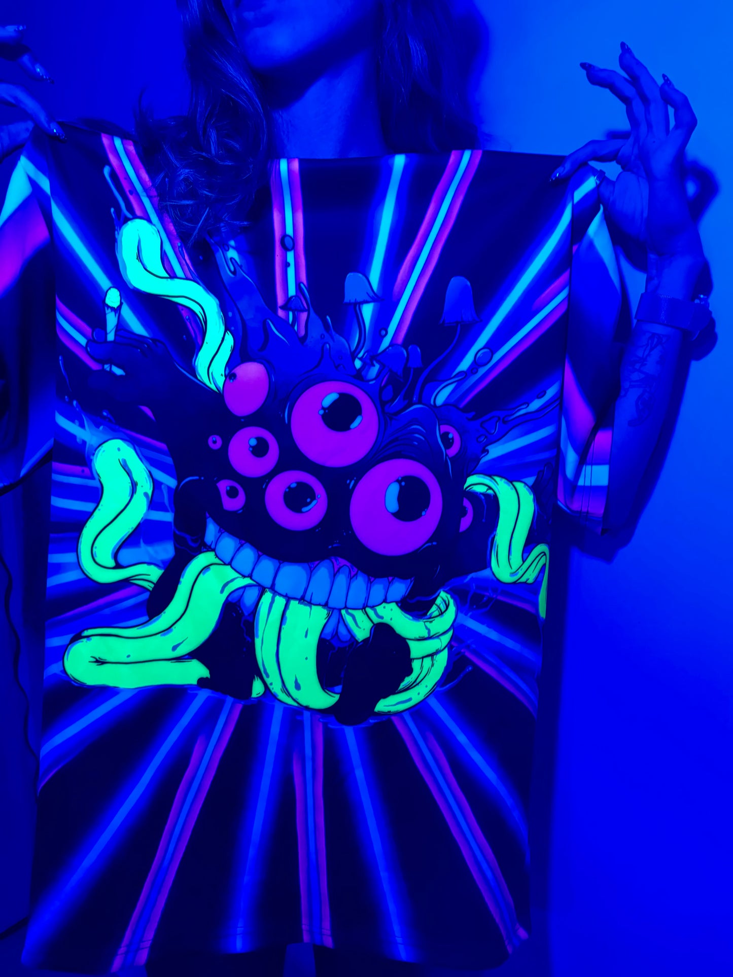 (PRE-ORDER) Neon Gnar-Gnar - 100% Polyester All Over Print Shirt