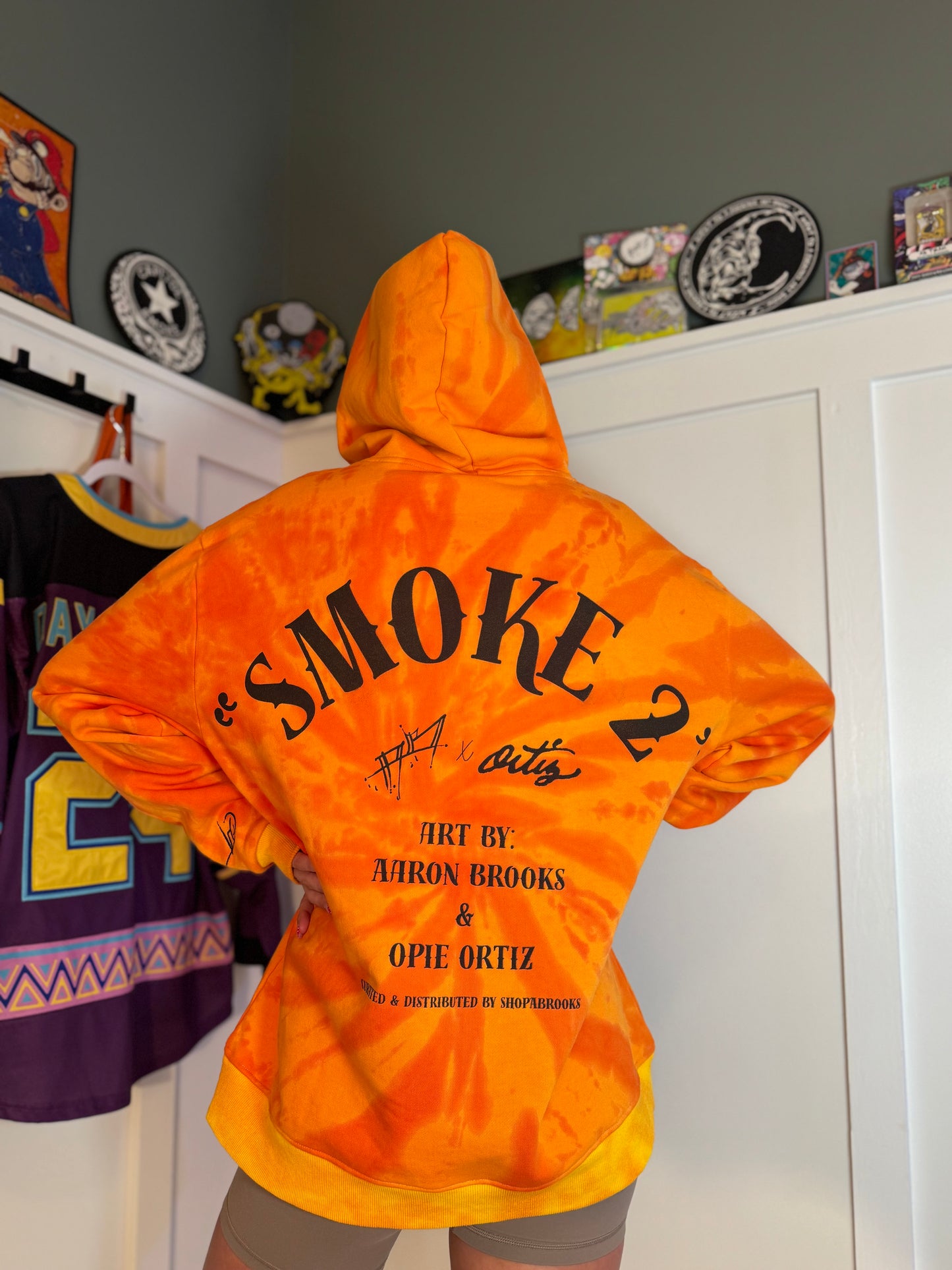 “Smoke 2” – Heavyweight DTG Hoodie with Embroidered Sleeves