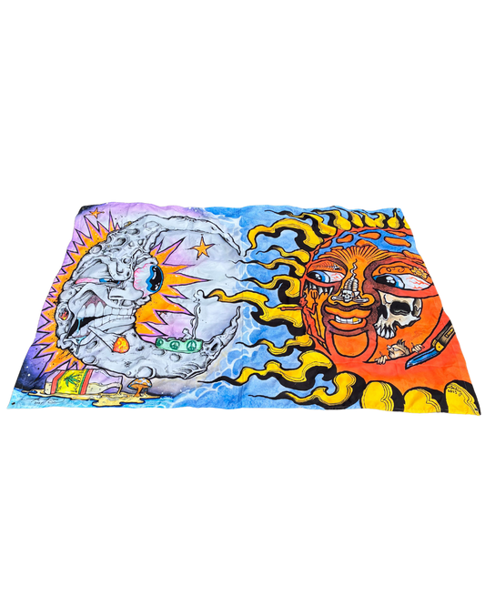 “Smoke 2” – Aaron Brooks x Opie Ortiz UV Reactive Tapestry (Limited Edition)