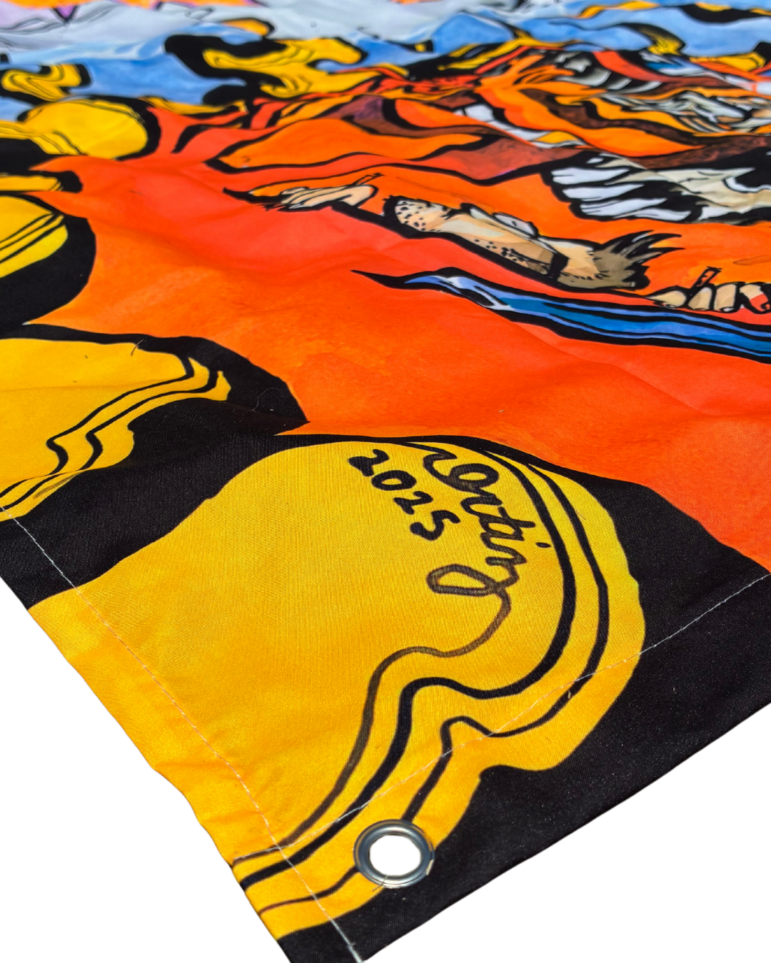 “Smoke 2” – Aaron Brooks x Opie Ortiz UV Reactive Tapestry (Limited Edition)