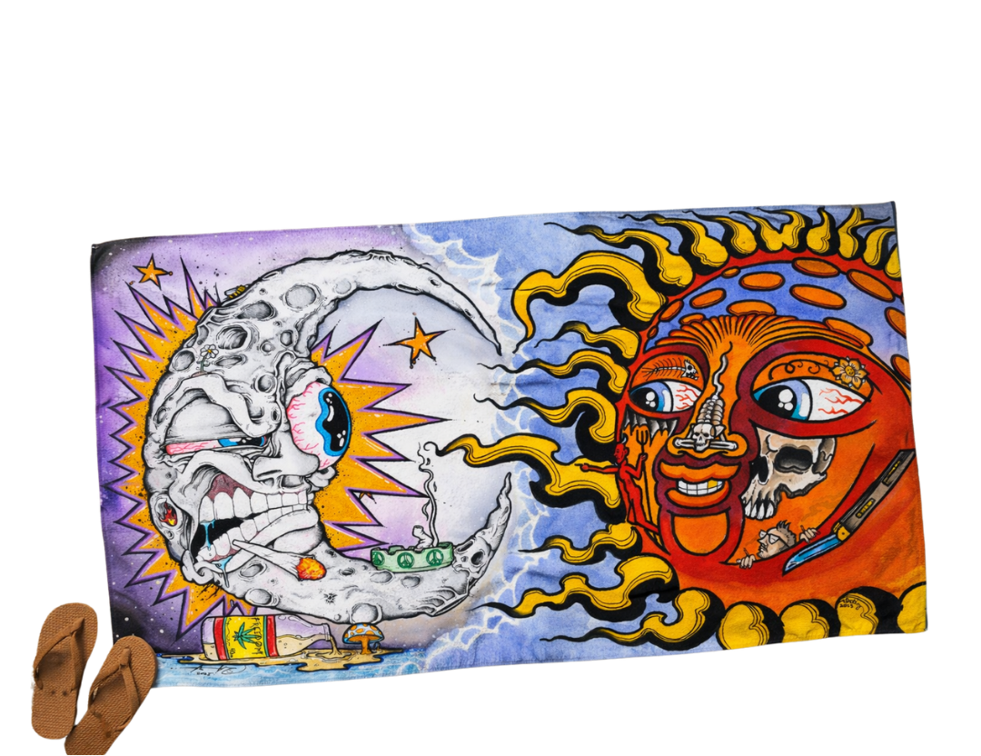 “Smoke 2” – Aaron Brooks x Opie Ortiz Premium Beach Towel (Limited Edition)