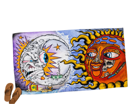 “Smoke 2” – Aaron Brooks x Opie Ortiz Premium Beach Towel (Limited Edition)