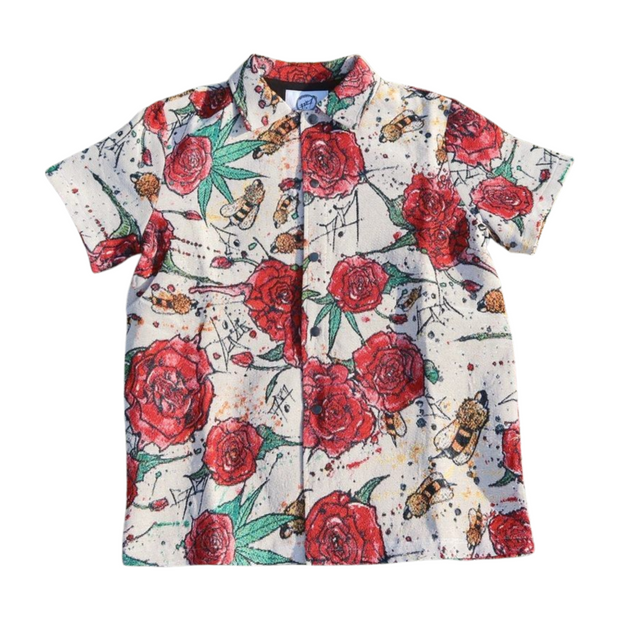 Aaron Brooks’ “Buds N Bees” Woven Short Sleeve Button Up - O.O.A.K. Clothing
