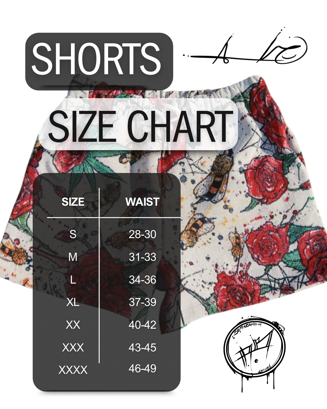 Aaron Brooks’ “Buds N Bees” Woven Shorts - O.O.A.K. Clothing